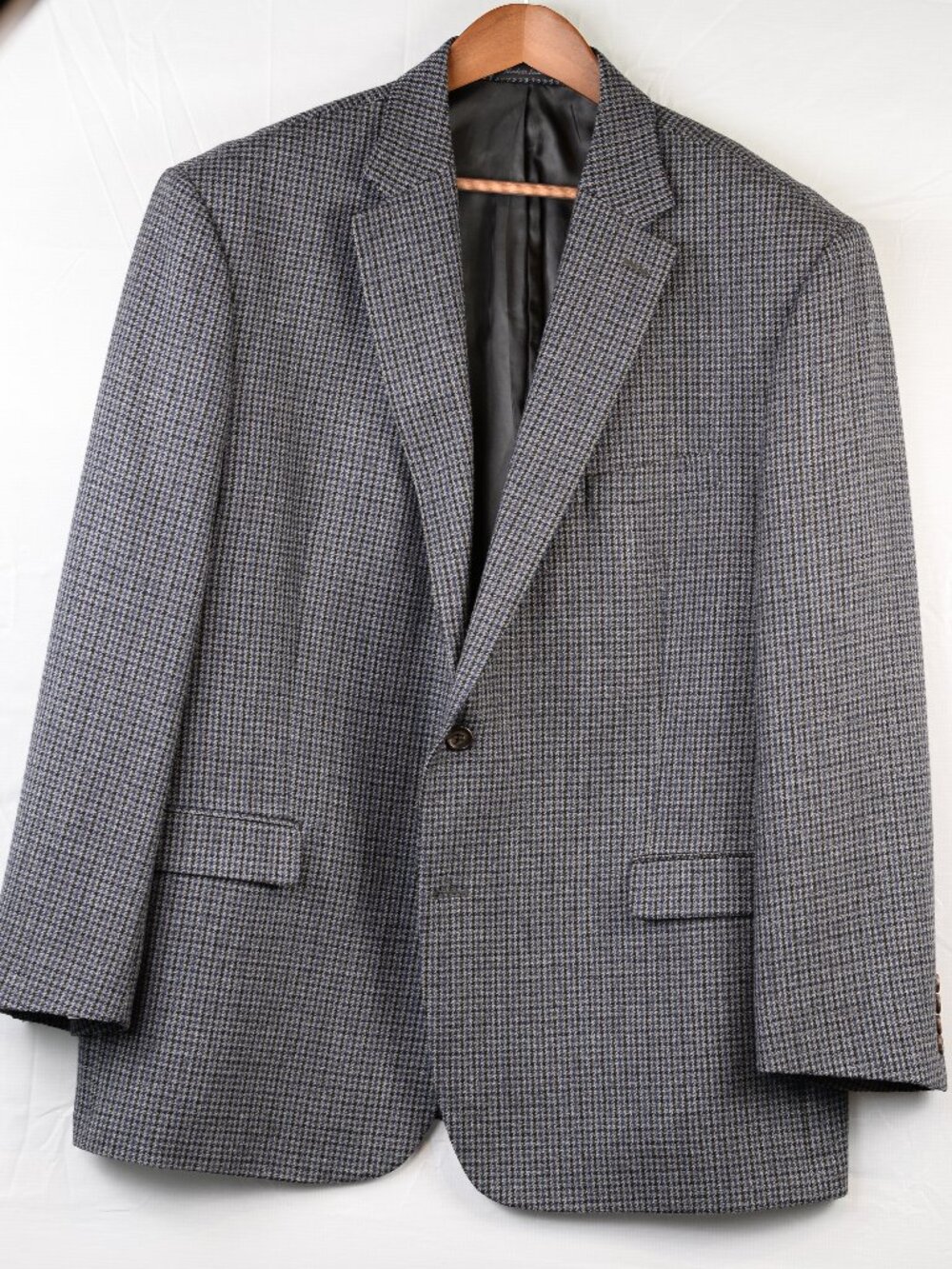 Lauren Ralph Lauren Wool Sport Coat Blue/Navy Houndstooth 48R